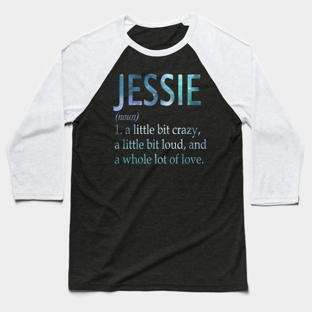 Jessie Baseball T-Shirt by Ban Guns Not Books- Typography fullcolor